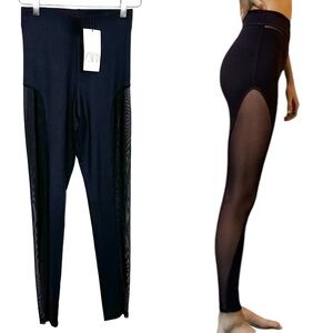 Zara Black Mesh Panel Leggings